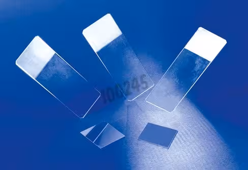 Lame porte-objet 26 x 76 mm rodee 90° dépolie x 50