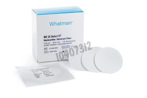 Membrane Whatman me25-21stl ecm 0,45 µm 47 mm blanc stérile x 400