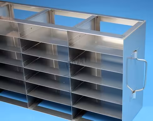 Etagère horizontale 30 5 x 6 niveaux boîtes 130 x 130 x 37 mm