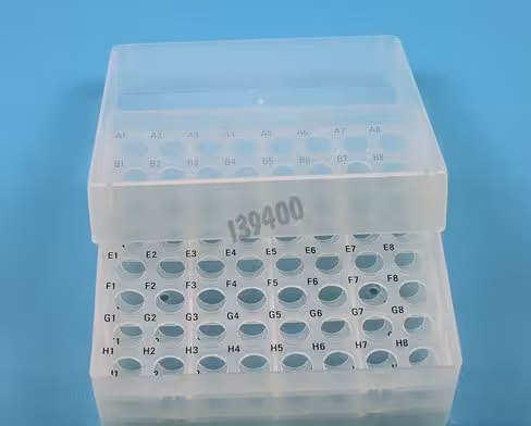 Cryoboîte pour 64 tubes Ø 11 mm naturel hauteur 52 mm