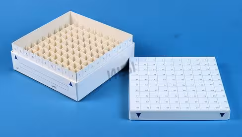 Cryoboîte carton foxbox 100 cryotubes 136 x 136 mm hauteur 52 mm avec marquage