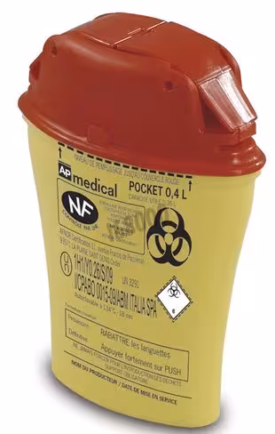 Boîte à aiguilles format poche 0,4 l x 70