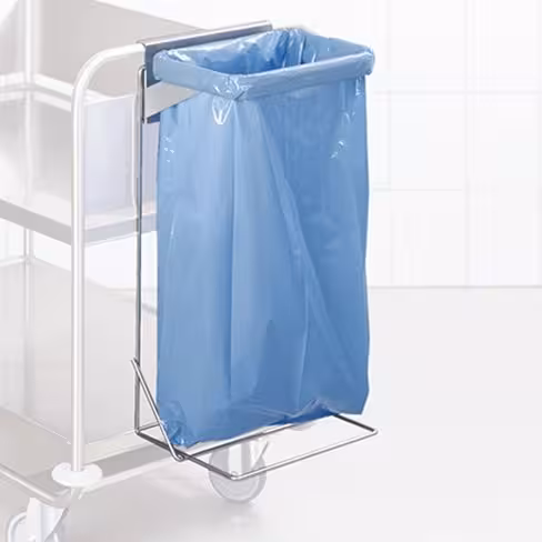 Support sac à déchets pour chariots de service et chariot de débarrassage