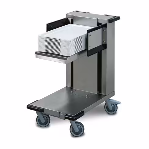 Chariot à niveau constant fin de convoyeur - pour plateaux - capacité 100 plateaux