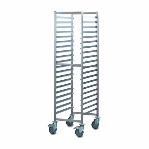 Chariot à glissières inox - 20 niveaux GN 2/1