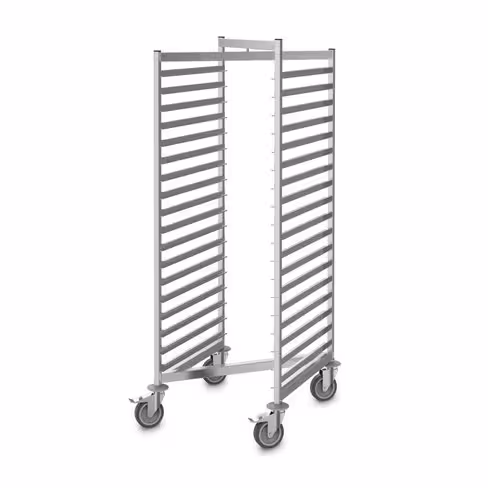 Chariot à glissières inox encastrable à vide - 20 niveaux GN1/1
