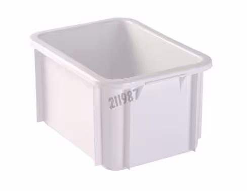 Bac plein blanc PEHD 400 x 290 x h165 mm 12l