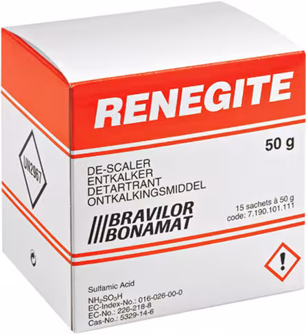 Détartrant Renegite - 1 boîte de 60 sachets de 50 g