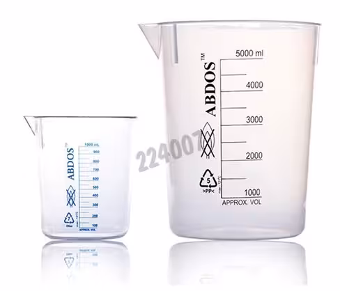 Bécher sans poignée PP 2000 ml x 4