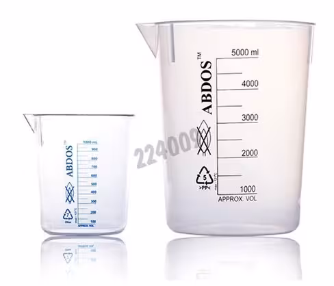 Bécher sans poignée PP 10000 ml
