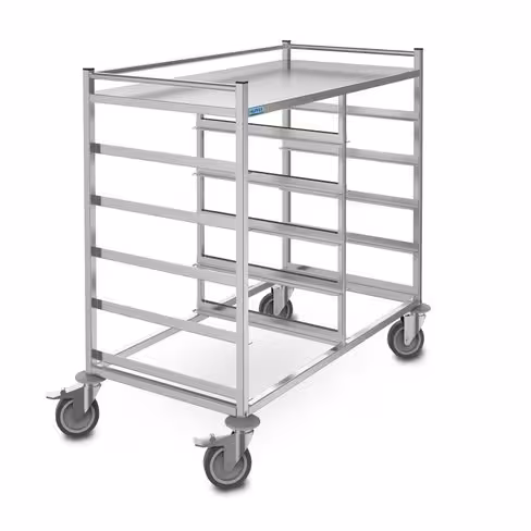 Chariot de transport de paniers - capacité 2 x 5 paniers