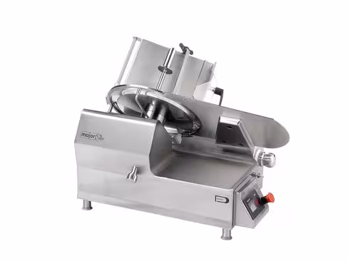 Trancheur viande semi-automatique Major Slice 350 - pignon - avec extracteur de lame