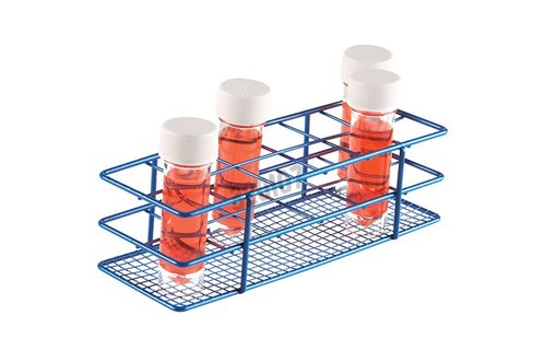 Portoir epoxy bleu 12 tubes 33 mm