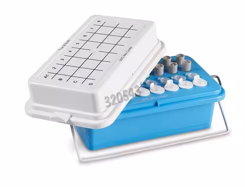 Minicooler 32 microtubes 0,5-2 ml -20° couvercle refrig bleu