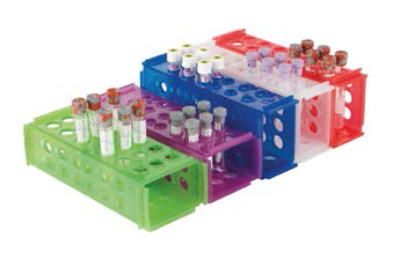 Portoir 4 faces violet x 5