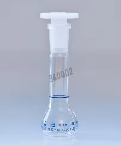 Fiole jaugée avec bouchon PTFE 1019 classe A 10 ml