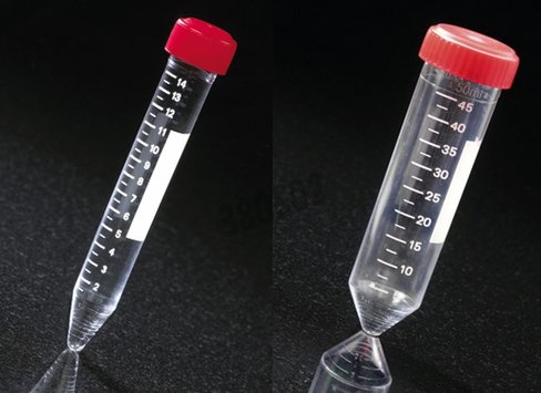 Tube à centrifuger 50 ml capuchon vissant rouge PS gradué stérile 25sac x 500