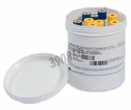 Conteneur PP pour 12 vacuettes avec insert mousse