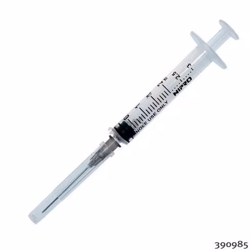 Seringue 2,5 ml aiguille 22g 1-1/4 x 100