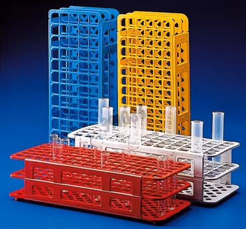 Portoir PP 40 tubes 4 x 10 Ø 25 mm blanc