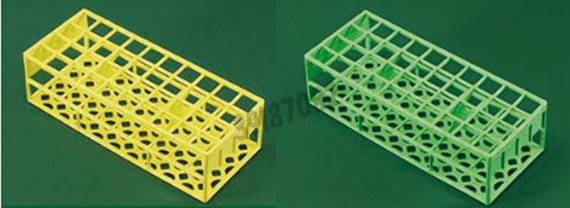 Portoir acetal blanc pour 40 tubes Ø 21 mm