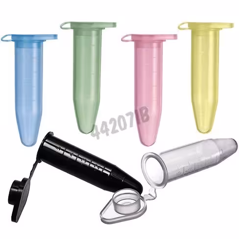 Tube fond conique 5 ml naturel avec bouchon rnase dnase free x 200