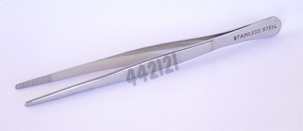 Forceps acier inoxydable bouts arrondis longueur 160 mm