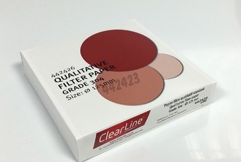 Papier filtre qualitatif standard CLEARLINE grade 304 Ø 90 mm x 100