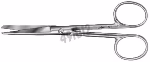 Ciseaux pour physiologie Wironit pointu - arrondi droit longueur 130 mm