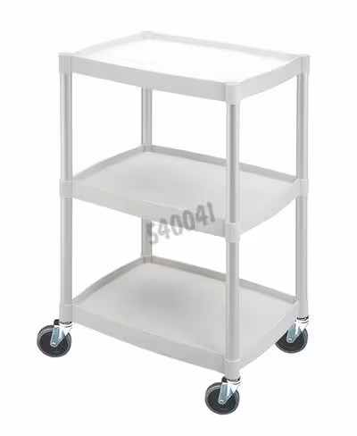 Chariot polyvalent gris clair 3 plateaux 485 x 365 x H800 mm