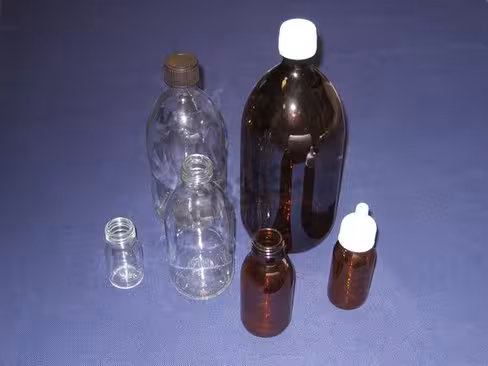 Flacon verre 250 ml nu bague à vis pp28 x 60