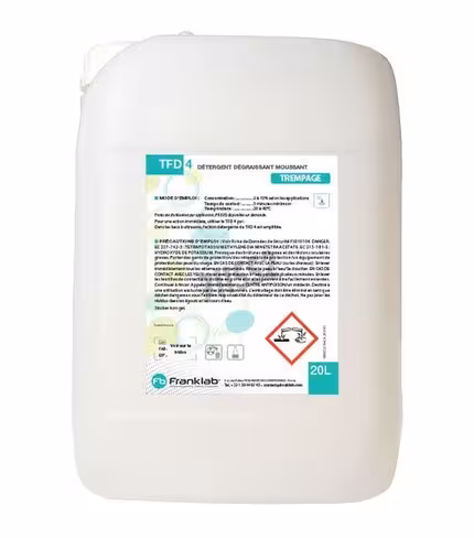 Détergent alcalin TFD4 pf sans phosphate bidon 5 l x 4
