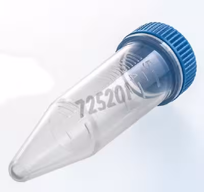 Tube 5 ml cap à vis bleu PP nat gradué x 100 x 5