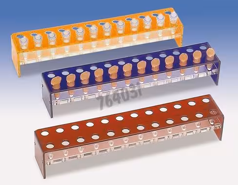 Portoir acrylique pour 2 x 12 microtubes 1,5 ml jaune