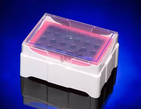 Rack isofreeze 24 tubes 1,5-2 ml rose avec couvercle