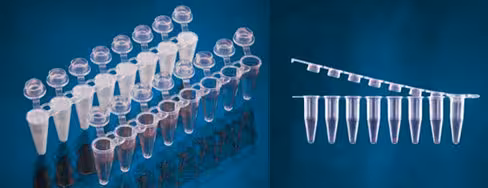 Barrette ultraflux I 8 microtubes coloris assortis 0,2 ml + bouchon x 120