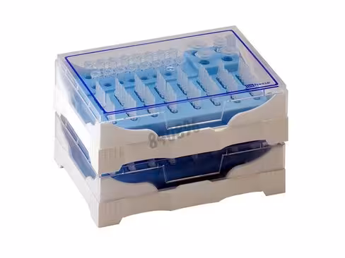 Portoir isofreeze PCR bleu clair / blanc x 2