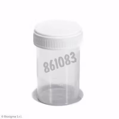 Pot de prélèvement urine PP 60 ml bouchon blanc x 600
