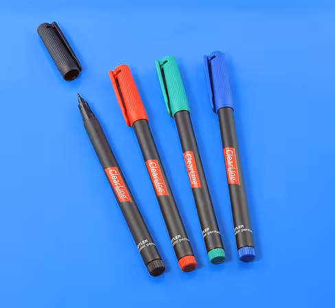 Etui 4 marqueurs permanent Clearline pointe extra-fine
