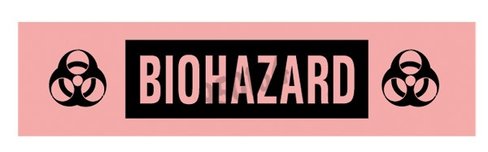Etiquette biohazard rouge fluo 127 x 127 mm x 250
