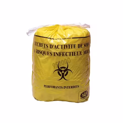 Sac jaune dasri 15 l liens coulissants x 500