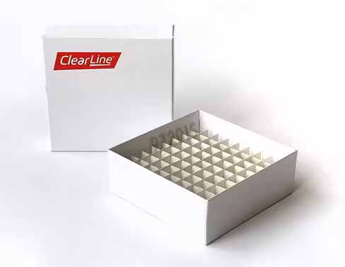 Boîte cryogénie clearline carton hydrophobe 133 x 133 x 50 mm 81