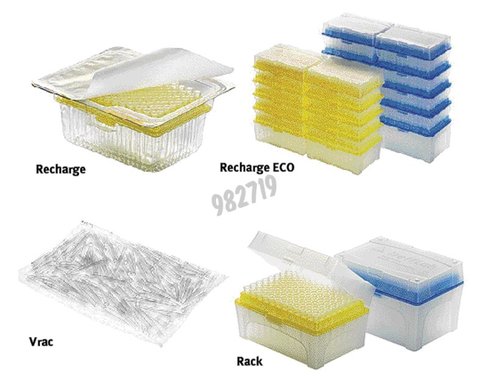 Pointe à filtre 10 µl cristal universelle stérile en rack TREFF x 96 x 10