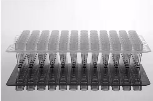 Microplaque PCR 96 puits 0,2 ml sans jupe profil haut transparent ss - 4 sachets de 25