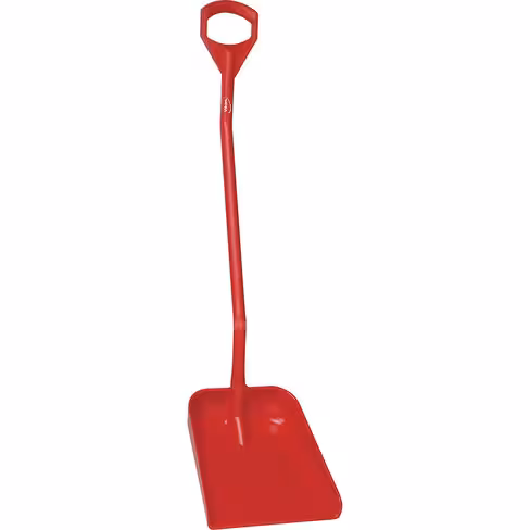 Pelle manche ergonomique 380 x 340 x 90 mm longueur 1310 mm rouge pour laboratoire