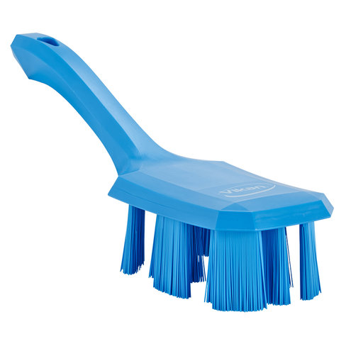 Brosse à main UST manche court longueur 260 mm dur bleu pour laboratoire