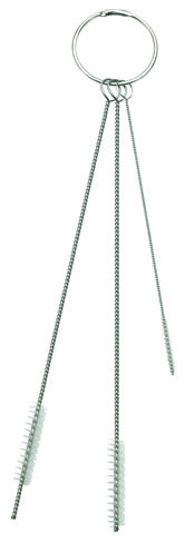 Ensemble de 3 brosses Ø 2 Ø 5 Ø 6 mm souple blanc pour laboratoire