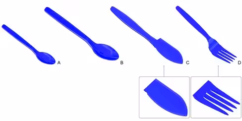 Petite cuillere ps bleu 2 ml s/s 1 ionise bte 1400