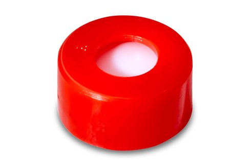 Bouchon rouge 12 x 32 mm Snap et PTFE Septum Agilent BECKMANDynatech Finnigan Fisons GILSON HITACHI LDC LEA x 100