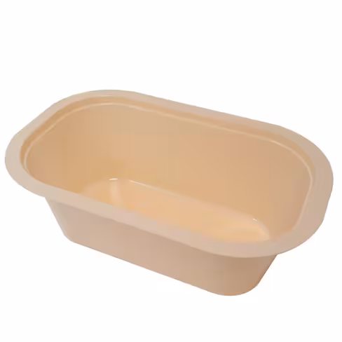 Barquette thermoscellable oblongue préparation chaude polypropylène saumon - 159 x 100 x 55 mm - lot de 1020